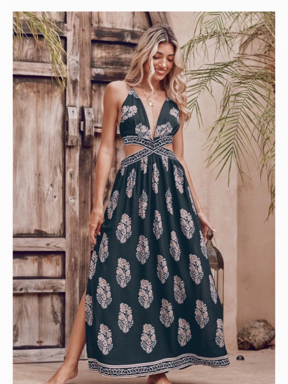 Cupshe Navy Blue Maxi Dress NWT